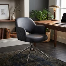 Lex Upholstered Trestle Armchairs (Set of 2)